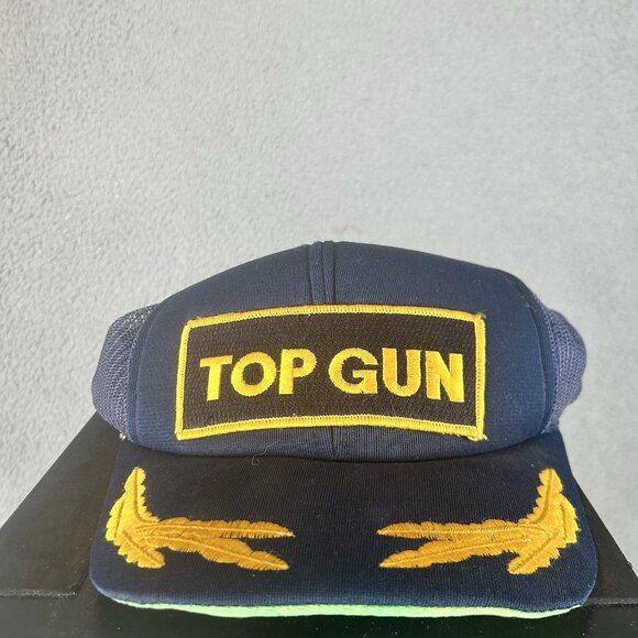 Rare VTG American 1980s Top Gun Hat Cap Maverick made in Taiwan - Picture 1 of 5
